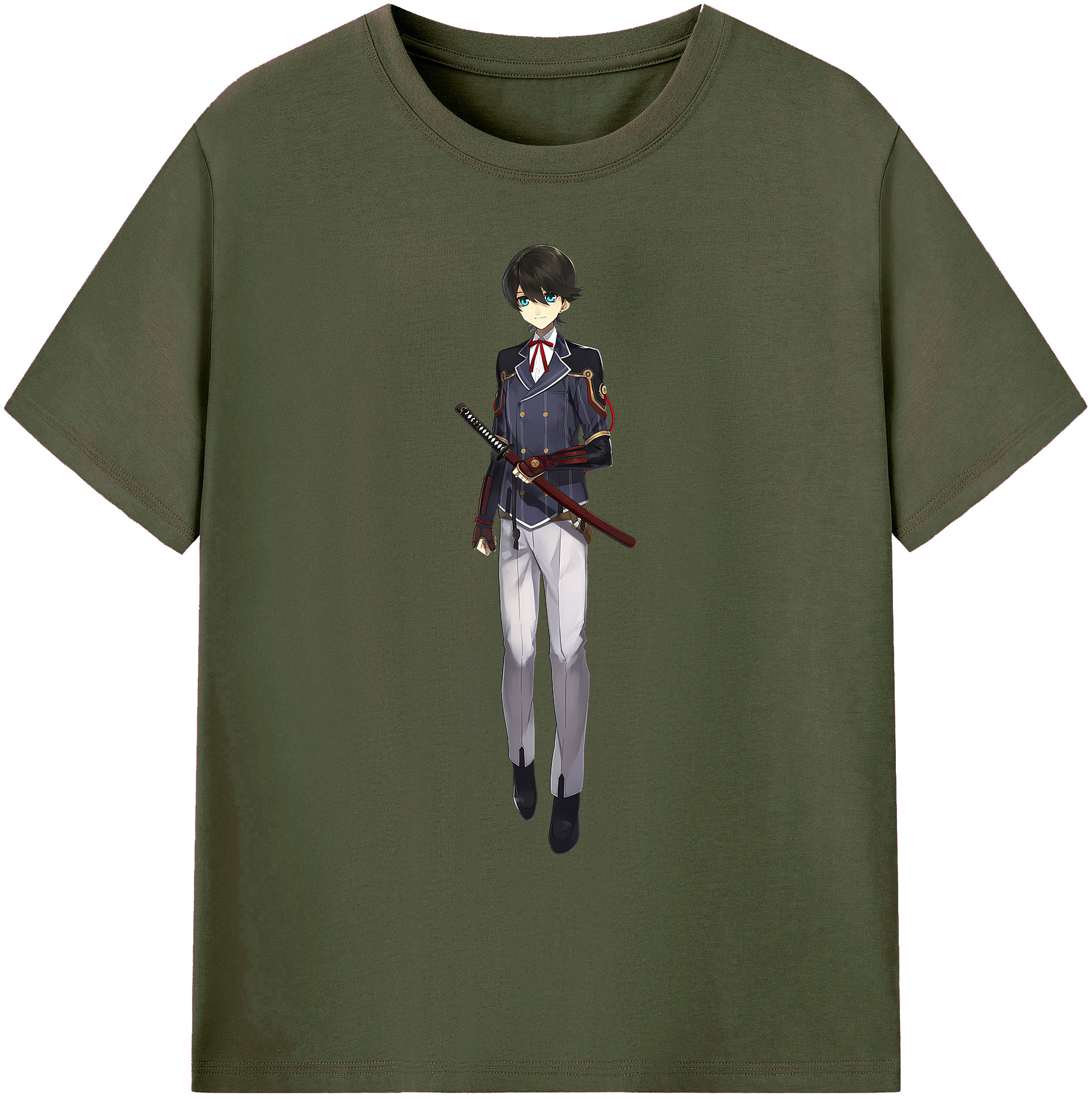 （画像用） 刀剣乱舞 Touken Ranbu 綿100％ メンズ半袖Tシャツ｜肌触りやわらか＆通気性